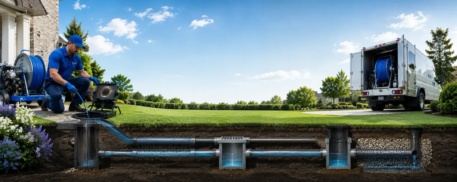 Outdoor drain cleaning information for Deerfield, OH